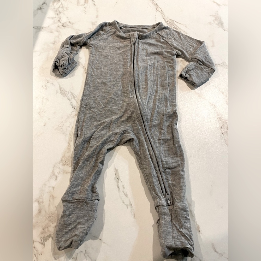 Little Sleepies Grey Newborn Zippy